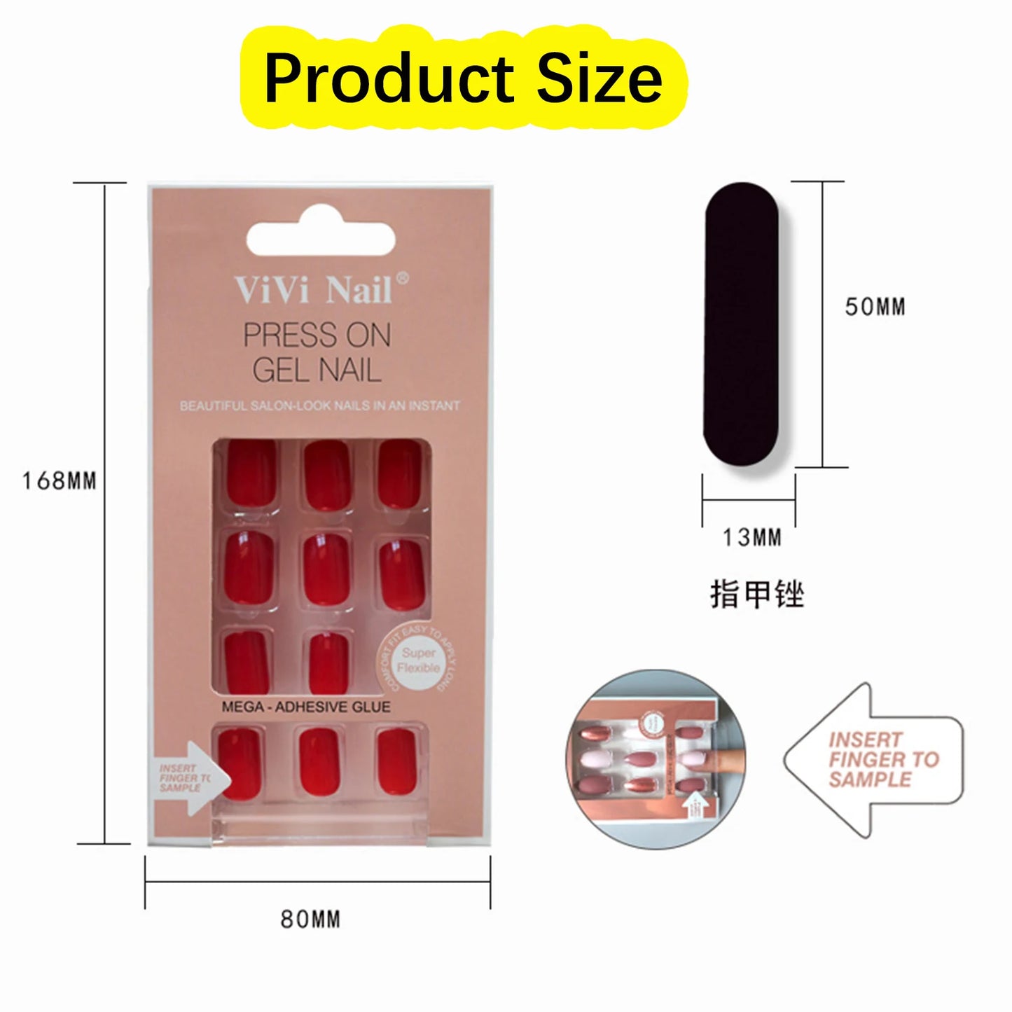 20Styles Solid Color Square Head False Nail Tip Wearable Fake Nails Artificial Nail Tips Full Cover Press On Nails Manicure Tool