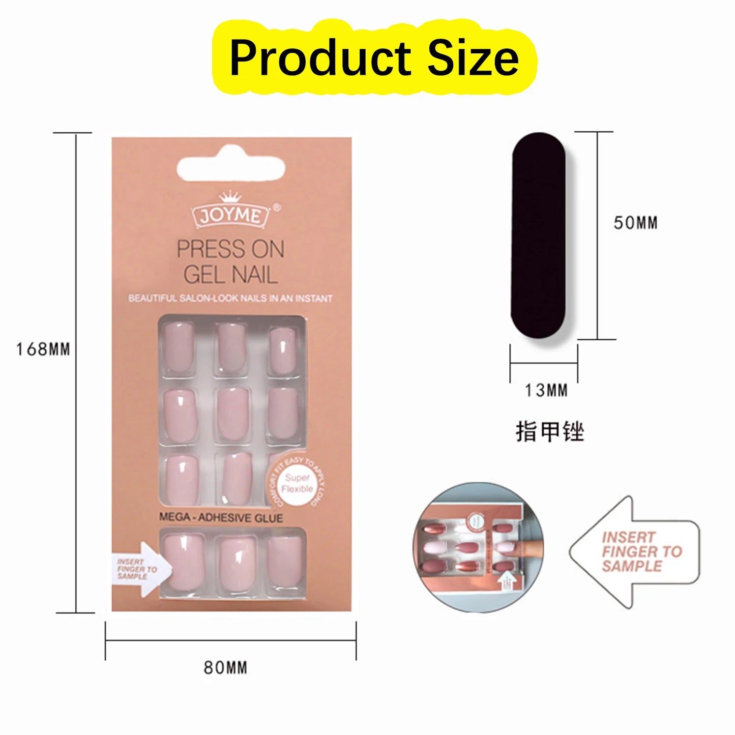 20Styles Solid Color Square Head False Nail Tip Wearable Fake Nails Artificial Nail Tips Full Cover Press On Nails Manicure Tool