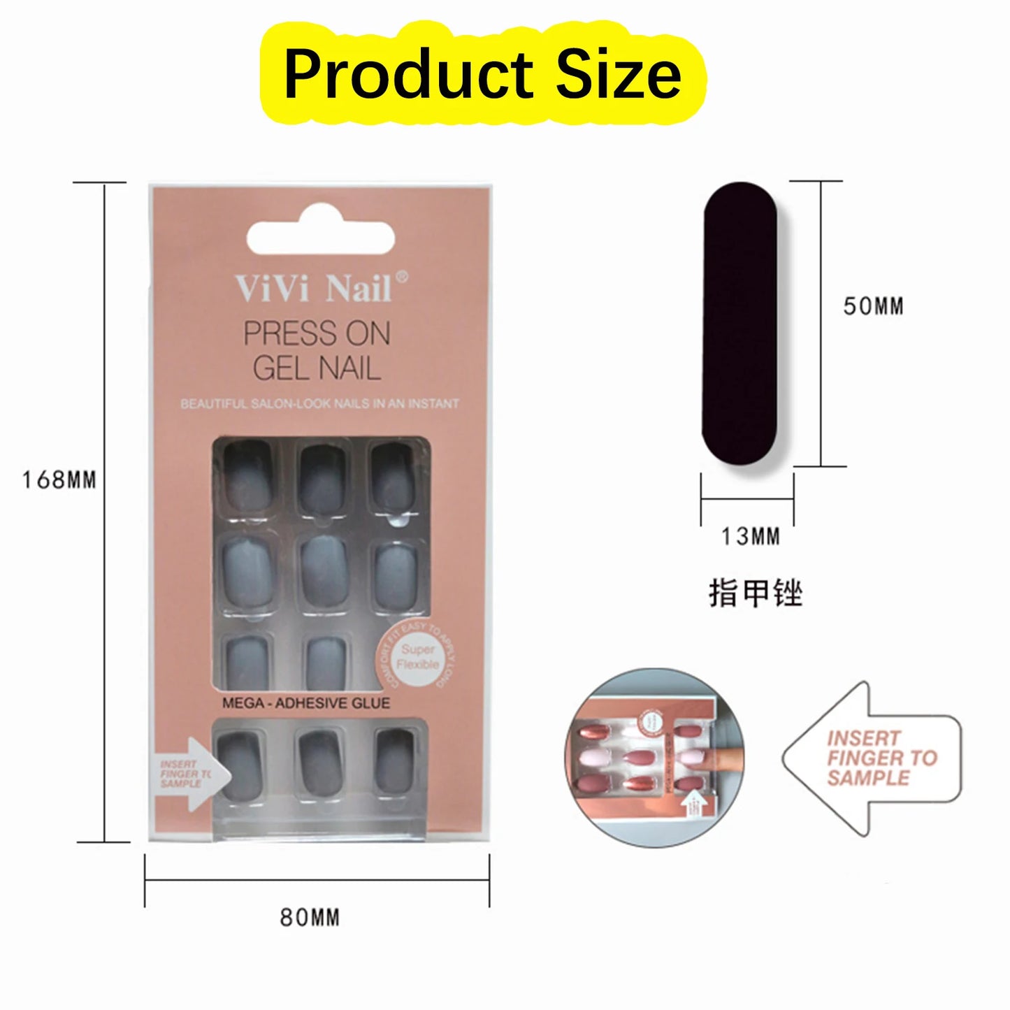 20Styles Solid Color Square Head False Nail Tip Wearable Fake Nails Artificial Nail Tips Full Cover Press On Nails Manicure Tool