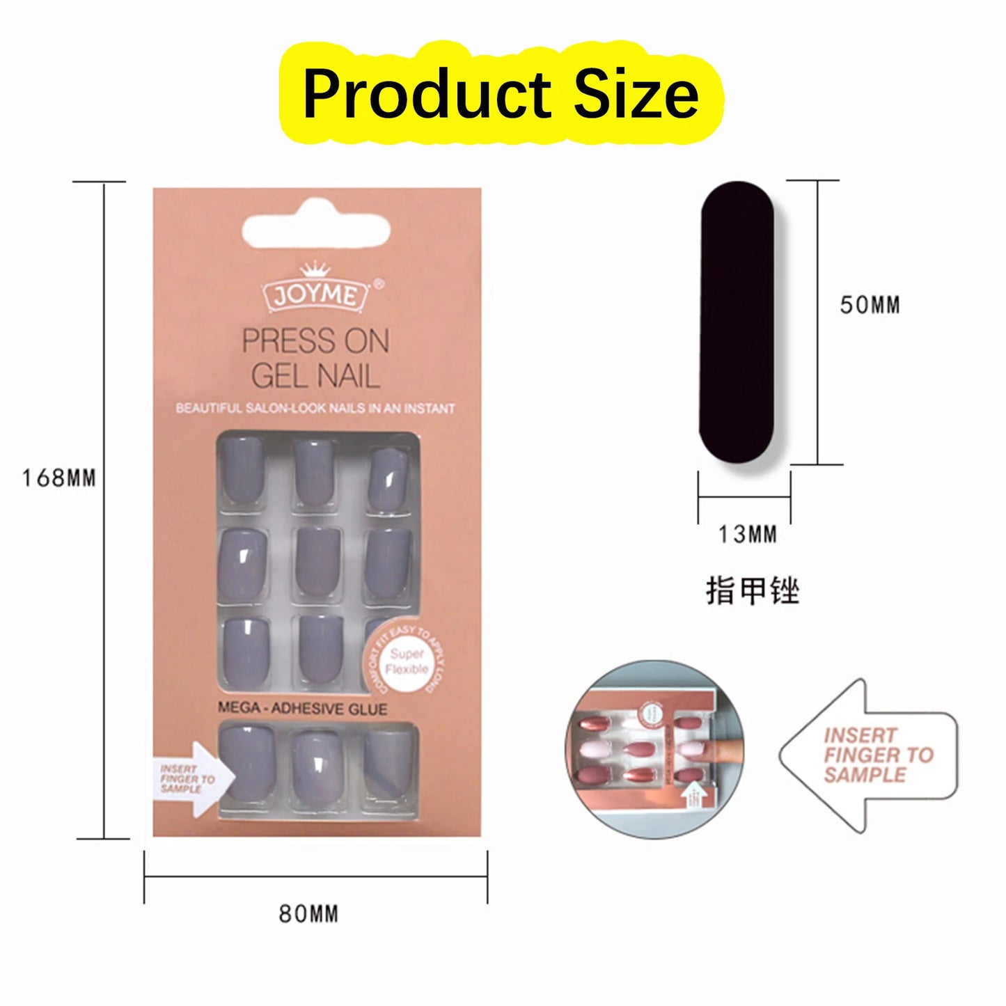 20Styles Solid Color Square Head False Nail Tip Wearable Fake Nails Artificial Nail Tips Full Cover Press On Nails Manicure Tool