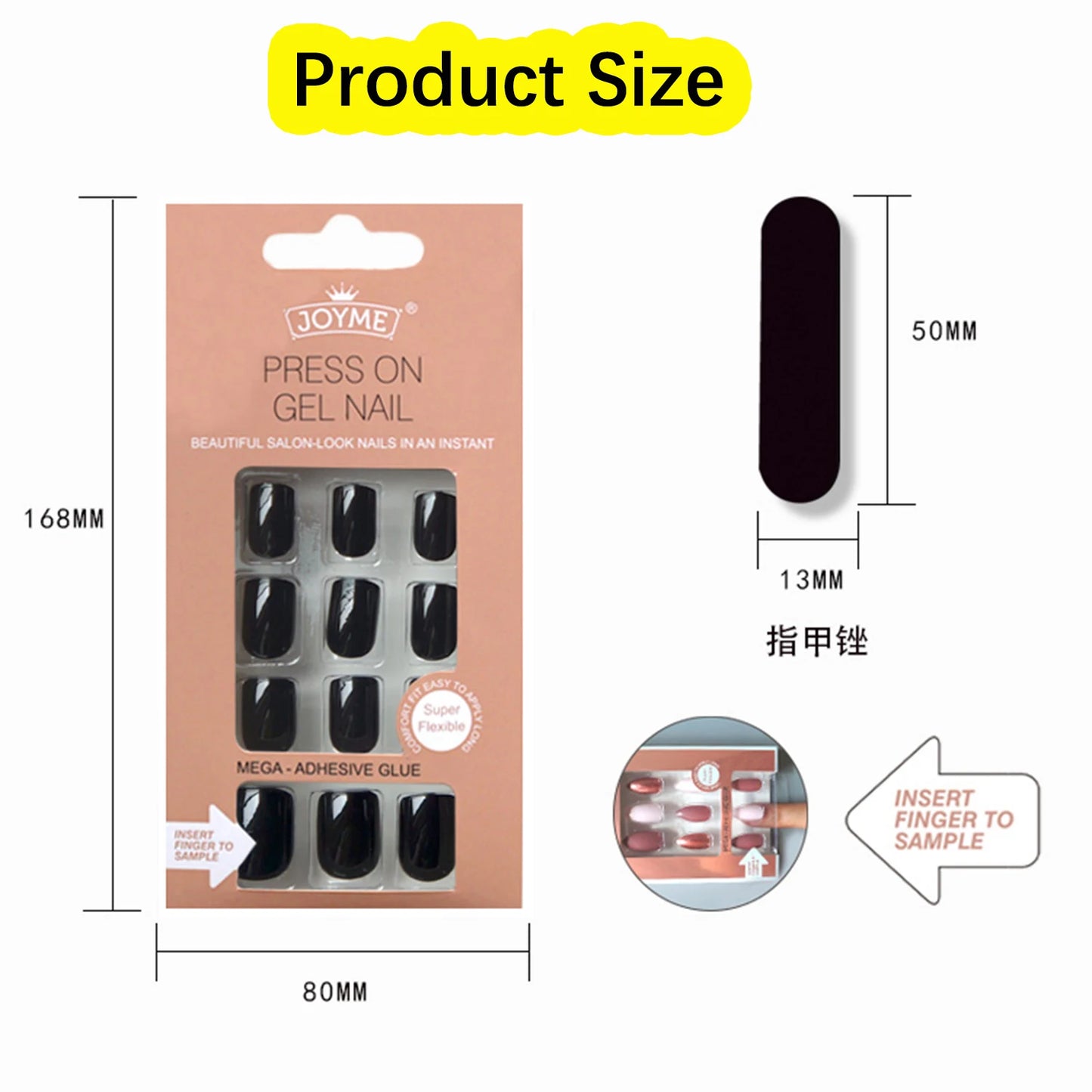 20Styles Solid Color Square Head False Nail Tip Wearable Fake Nails Artificial Nail Tips Full Cover Press On Nails Manicure Tool